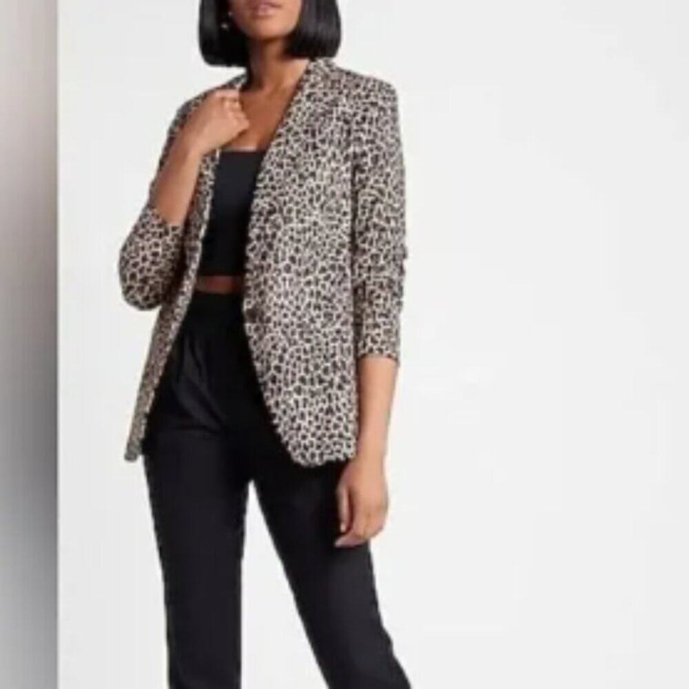 Express Leopard Print Blazer